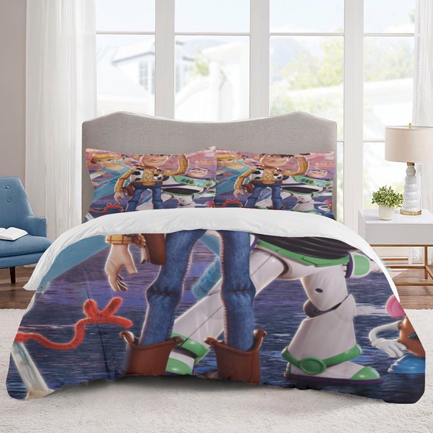 Toy Story Bedding Sets Cartoon Duvet Cover Lightweight 3 Piece Bet Sets for Kids Boys Girls
