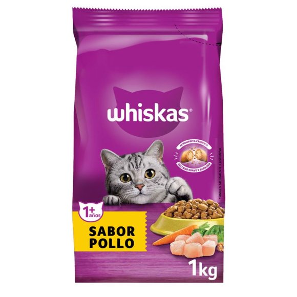 Alimento Seco Gato Adulto Sabor Pollo Bolsa, 1 Kg