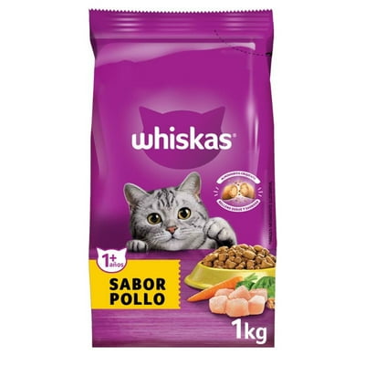 Alimento Seco Gato Adulto Sabor Pollo Bolsa 1 Kg Whiskas