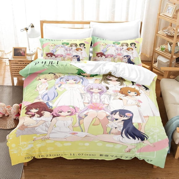 Assault Lily Bouquet Bedding Set Single Twin Full Size Bed Set Adult Kid Bedroom Duvet cover Sets Anime Bed Sheet Set Bed Sheets