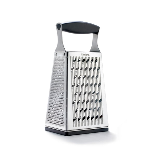 Rallador tipo caja Cuisipro de acero inoxidable de 4 lados, tamaño regular