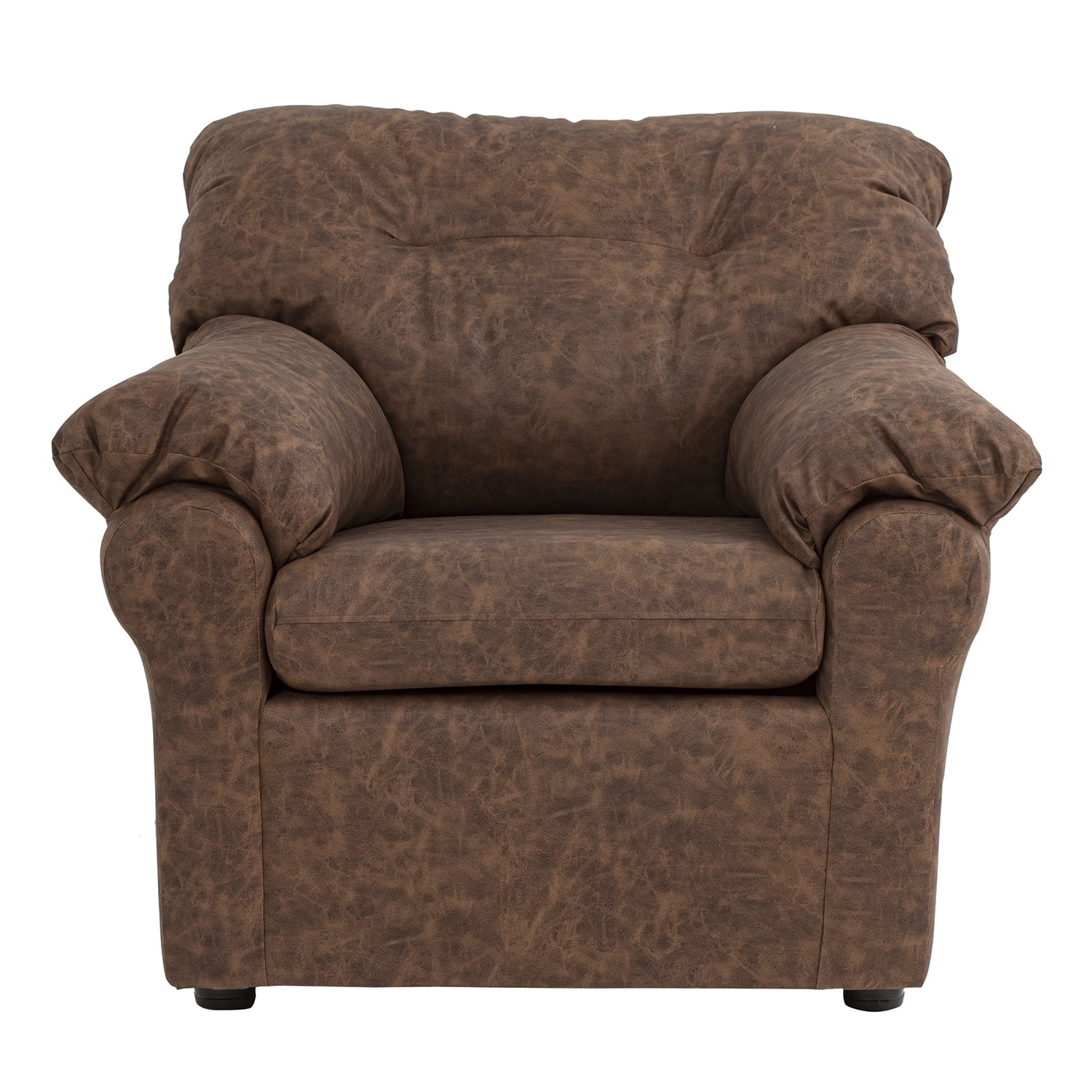 Muebles América - Sofá América 1 Cuerpo Cuero Auris Café