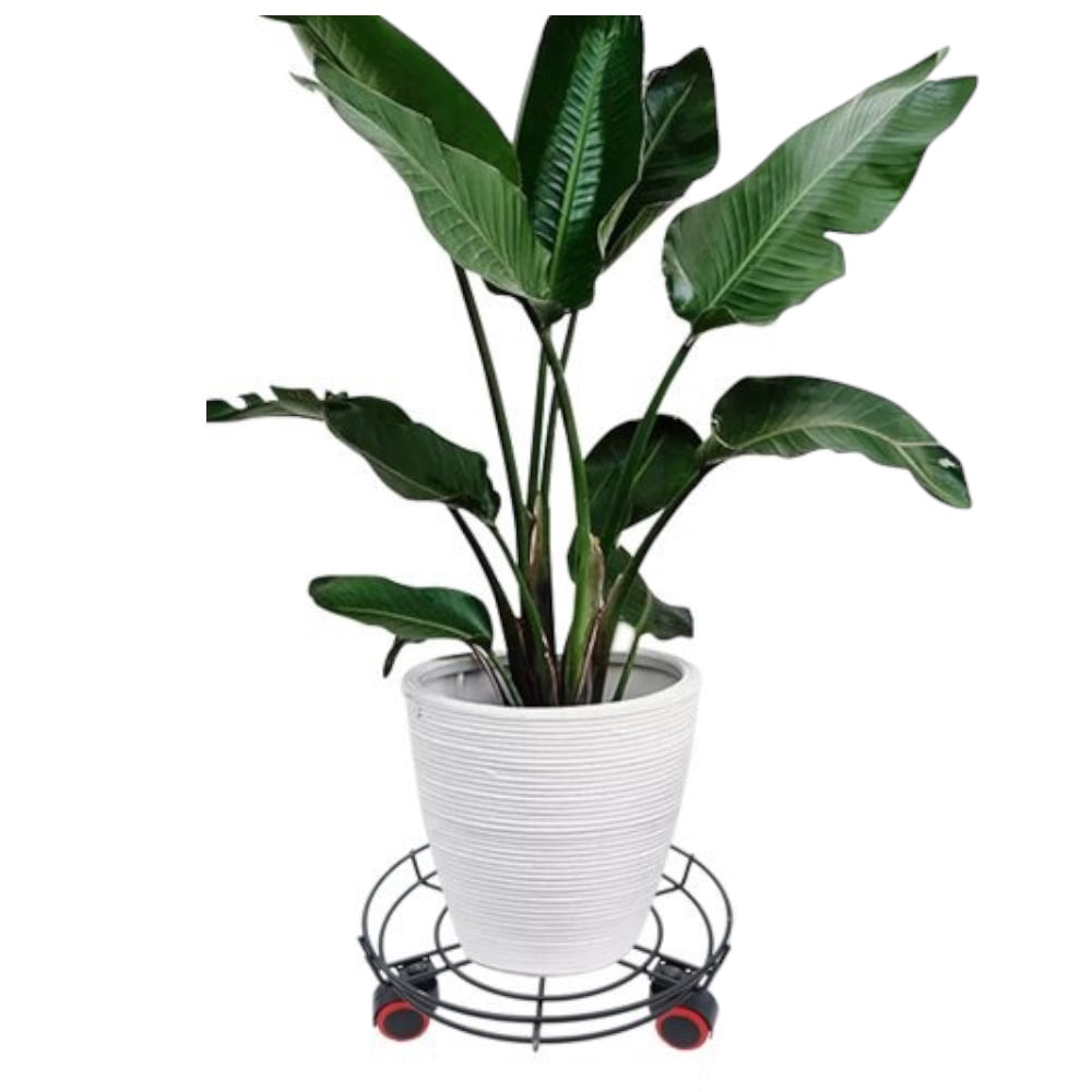 N-ofertas - Base Metálica Soporte Multiuso Ruedas Redonda 34 Cm