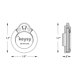 thumbnail image 4 of Soporte para llavero Keysy para banda de reloj RFID color blanco roto con brillo fosforescente, 4 of 4