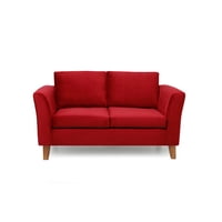 Barra Design - Sofá Ema 2C Felpa Rojo