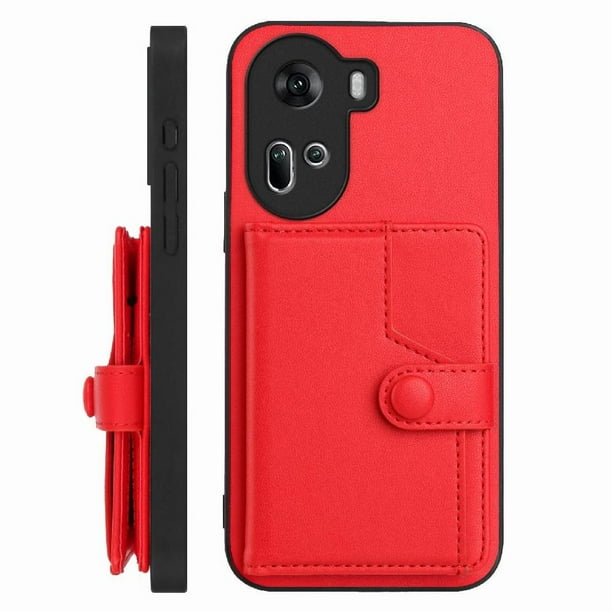 FOXDOCK Funda para OPPO Reno 11 con Bloqueo RFID - Diseño Elegante con Cierre de Botón