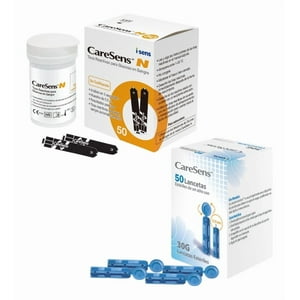 Kit 50 Tiras + 50 Lancetas N Caresens