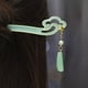 thumbnail image 4 of Vintage Chinese Style Cheongsam Hair Accessories: Handmade Hanfu Acetate Hairpin with Jade Flower Tassel, 4 of 5