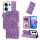 thumbnail image 1 of Funda tipo cartera FOXDOCK para OPPO Reno 8 Pro 5G , diseño girasol en relieve, cuero PU, cierre magnético, soporte y tarjetero, 1 of 5