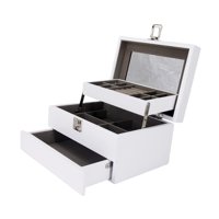 Ioensy - Cajas De Joyería Organizador Estuche De Almacenamiento De Viaje De Madera Para Niñas Pulseras Relojes