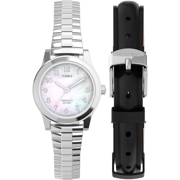 Reloj Timex Essex Ave Mujer Correa Expandible y Cuero