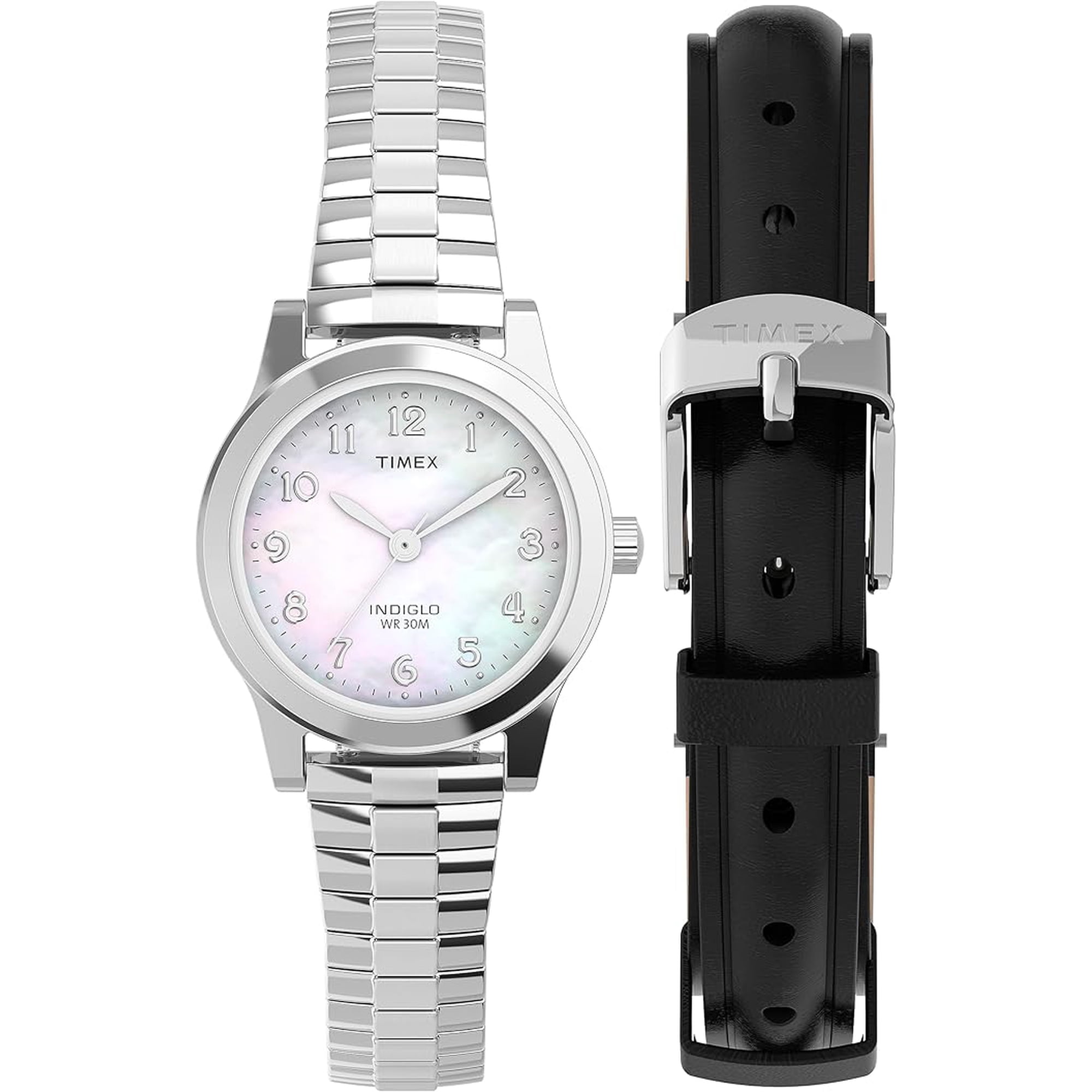 Reloj Timex Essex Ave Mujer Correa Expandible Y Cuero