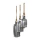 thumbnail image 5 of Juego de 3 campanas decorativas Deco 79 de metal rústico plateado, 5 of 9