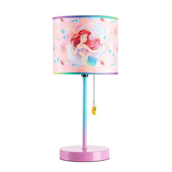 Lámpara de mesa tipo varilla de La Sirenita Ariel para niños con cadena de tirón