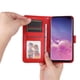 thumbnail image 3 of Funda tipo cartera FOXDOCK para Samsung Galaxy S10 , diseño girasol en relieve, cuero PU, cierre magnético, soporte y tarjetero, 3 of 5