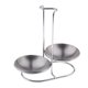 thumbnail image 5 of Home Kitchen Spoon Rest Holder Rack de acero inoxidable Tazones redondos dobles, 5 of 5