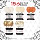 thumbnail image 2 of Kit de arco de globos Archloon naranja de 156 piezas con blanco y dorado, 2 of 5