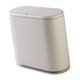 thumbnail image 2 of Cubo De Basura Del Hogar Del Bote De Basura De Plástico De Tipo Ovalado Con Tapa Gris, 2 of 4