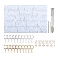 Magideal - Troqueles De Fundición De Del Alfabeto, Conjunto De Suministros Flexibles 3D, Artesanías Pequeñas De Silicona, Accesorios Resistentes Al Calor, , Serie 1