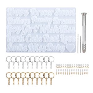 Magideal - Troqueles De Fundición De Del Alfabeto, Conjunto De Suministros Flexibles 3D, Artesanías Pequeñas De Silicona, Accesorios Resistentes Al Calor, , Serie 1