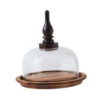 Magideal - Soporte De Pastel De Madera Con Cúpula, Soporte De Pastel De Pastel, Exhibición De Pastel, Pantalla De Pastel -Server -Server -Tablet Para Cumpleaños,