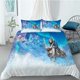 thumbnail image 2 of Sled Deer Snow Duvet Quilt Covers Pillow Case Bedding Sets3-Piece Bedding Set (1 Duvet Cover + 2 Pillow Shams), 2 of 4