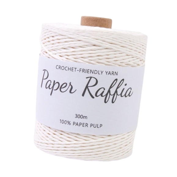 Hilo De Papel De Rafia 15 Mm De Espesor Para Bolsas De Ganchillo Cesta De Anidación Gat De Verano Blanco