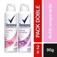 Desodorante En Aerosol Powder Dry Y Active Emotion 2Un Rexona