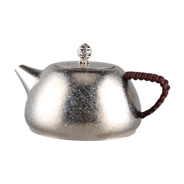 Tetera De Titanio Para El Hogar, Hervidor De Agua Hecho A Mano Para Uso Comercial En El Salón De Té Del Hotel, Plateado