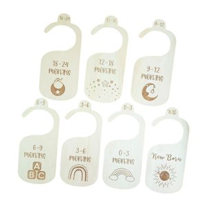 Magideal - 7 Separadores De Armario Para Bebé, Organizador De Perchas Para Ropa De Bebé, Organizador De Armario, Separador De Ropa De Bebé Desde Recién Nacido Ha De Un Solo Lado