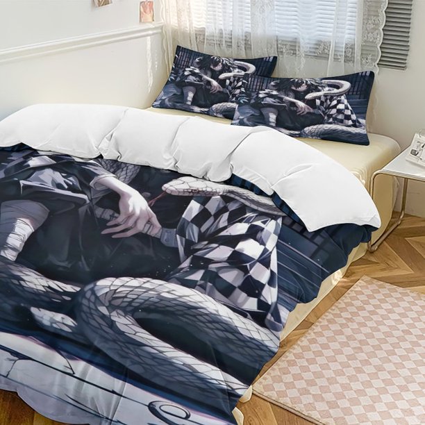 Demon Slayer Anime Home Bed 3-piece Set Classic Japanese Anime Polyester Wash Student Dormitory Set