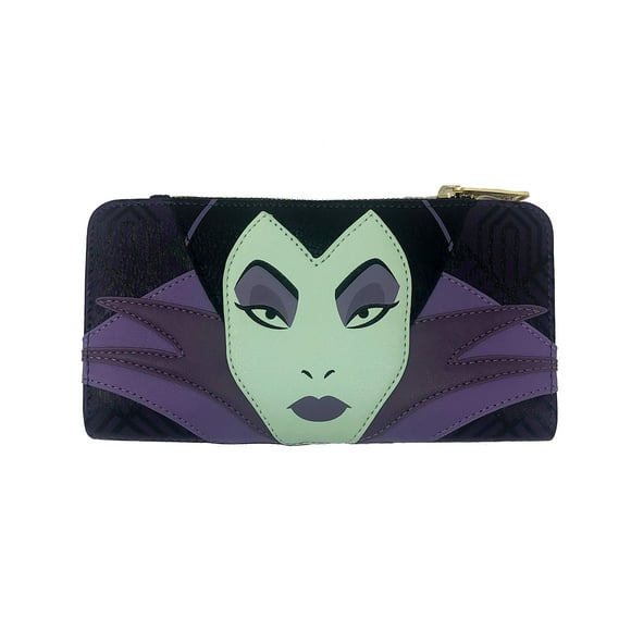 Wallet Loungefly Disney Maléfica en la parte superior con cremallera para mujer