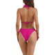 thumbnail image 3 of INSPIRE CHIC Bikini de Triángulo para Mujer con Halter y Parte Inferior de Corte Alto, Talla Mediana, Rojo Rosado, 3 of 5