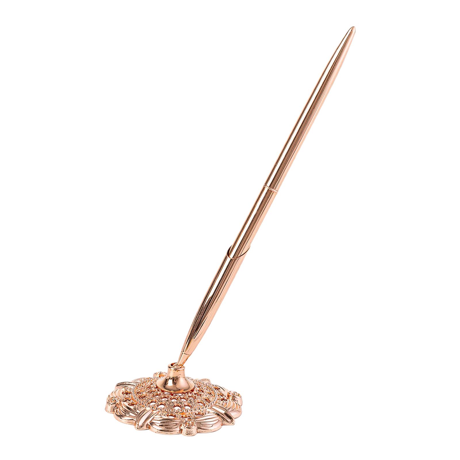 Magideal - Bolígrafo Para Registro De Bodas, Bolígrafo Para Firmar Libros De Invitados, Bolígrafo De Recepción Con Agarre Cómodo, Bolígrafo De Escritorio Para Fi Oro Rosa