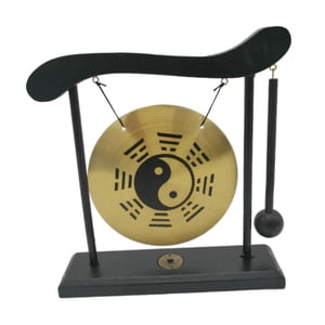 Bothyi - Gong Ornamento Decoración Del Hogar Latón Feng Shui Escritorio Gong Mini Chino Gong