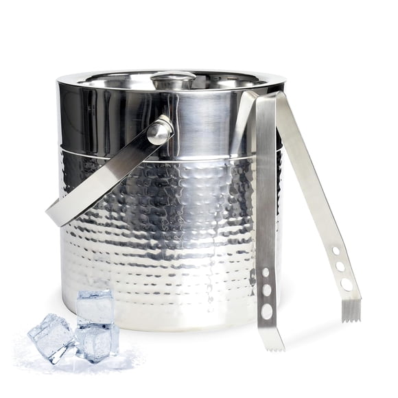 Cubo de Hielo Chef Craft de Acero Inoxidable 3 L con Pinzas