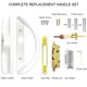 thumbnail image 2 of Conjunto de manijas para puerta corrediza de patio ALLYWASAI con cerradura ajustable, 2 of 7