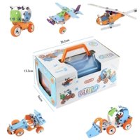 Genérico - Set De Vehículos Armables 5 En 1 - Flexible - 132 Piezas