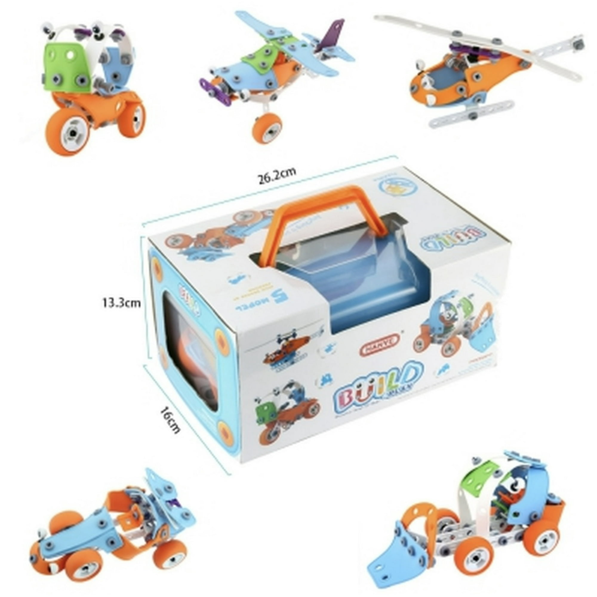 Genérico - Set De Vehículos Armables 5 En 1 - Flexible - 132 Piezas