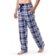 thumbnail image 5 of Pantalón de Pijama para Hombre IZOD de Forro Polar Sedoso a Cuadros Azul Marino y Blanco 2XL, 5 of 5