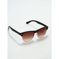 Polasup Gafas Lentes De Sol Gafas De Sol Con Montura Negra Y Lentes Marrones Degradados, Diseño Clásico Y Elegante