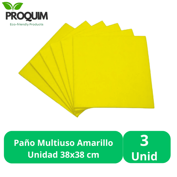 Paño Multiuso Amarillo 3 Unidades