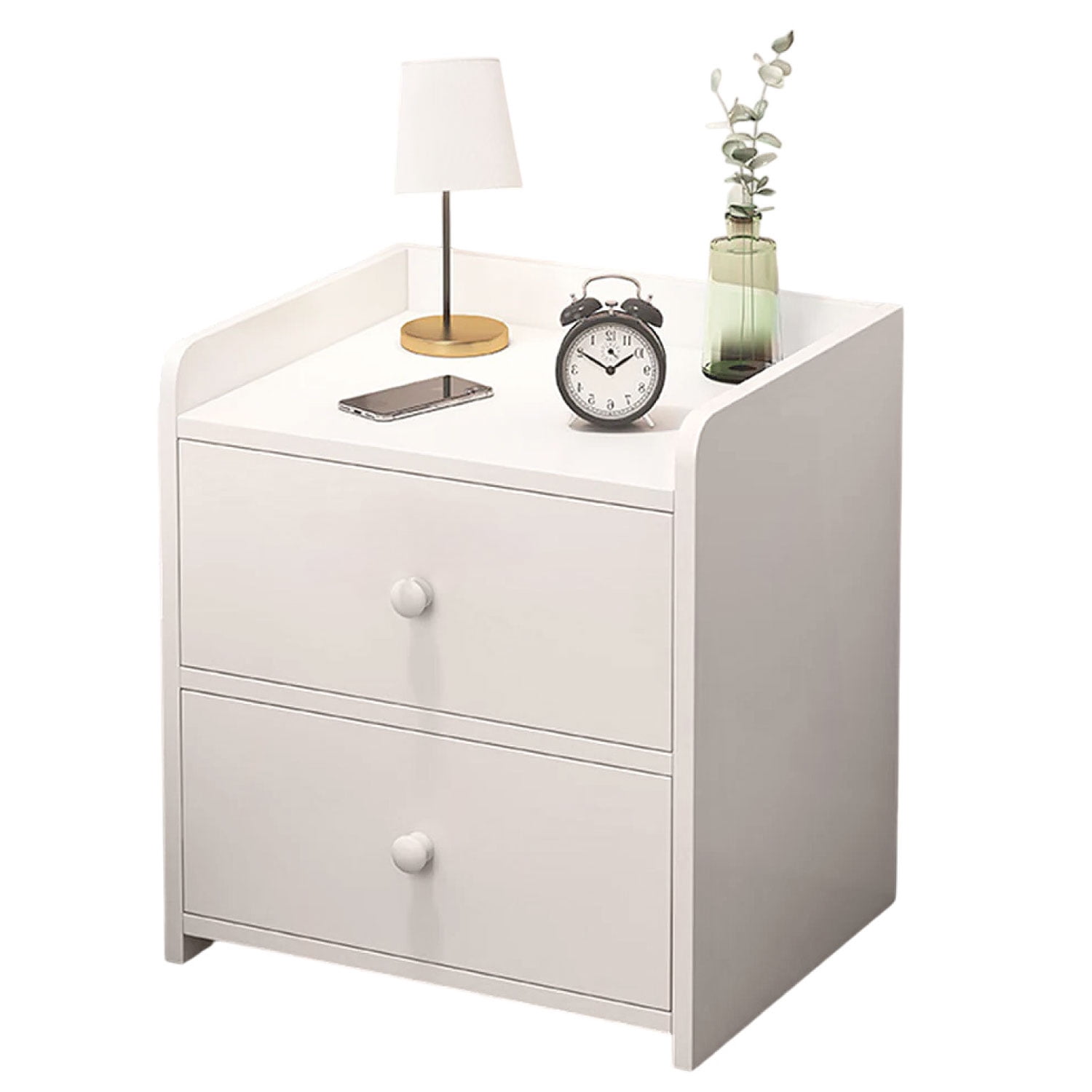 Mundo Online - Velador Moderno 2 Cajones 40x32x26 Cm