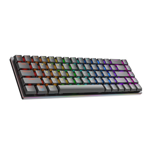 Teclado mecánico Ranked G65 de 68 teclas, RGB, aluminio negro