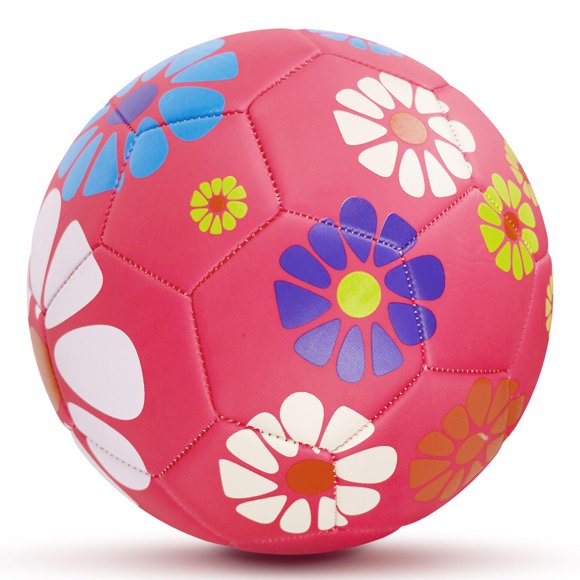 Balón de fútbol Champhox, talla 3, estampado floral rosa, para niños de 4 a 8 años