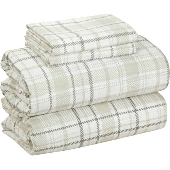 Sábanas de franela Bliss Casa, tamaño king, 100% algodón, 160 g/m²