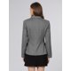 thumbnail image 3 of Blazer de Espiguilla para Mujer INSPIRE CHIC Casual de Negocios con Cuello de Solapa Otoño Invierno Chaqueta de Traje Ajustada M Gris Oscuro, 3 of 5