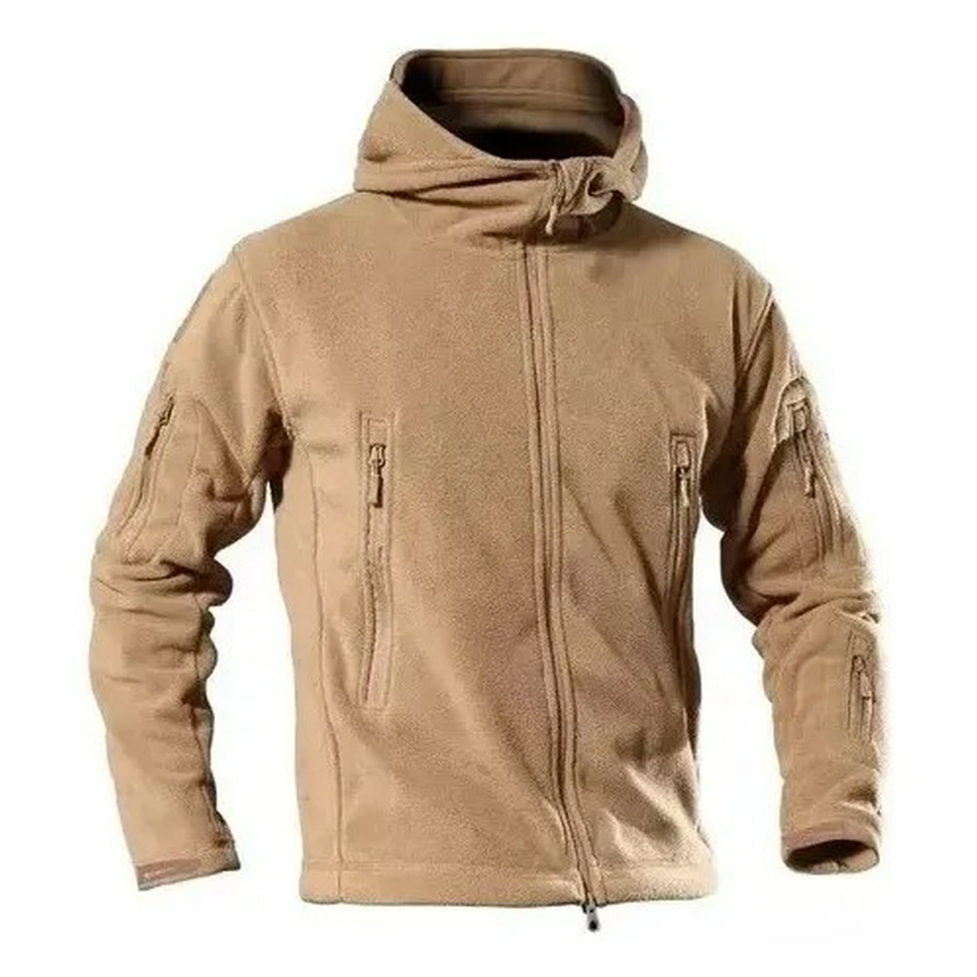 Max - Poleron Tactico Militar De Polar Ocre Talla Xxl