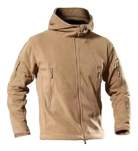 Max - Poleron Tactico Militar De Polar Ocre Talla Xxl