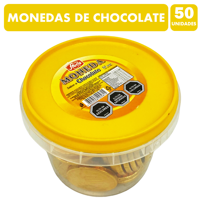 Monedas De Chocolate - Fruna (Pote Con 50 Unidades)